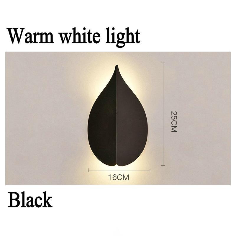 

Настенный светильник для помещений, светодиодный, современный, креативный, в виде листьев в скандинавском стиле, настенный светильник для гостиной, украшение для спальни, прикроватная лампа, бра