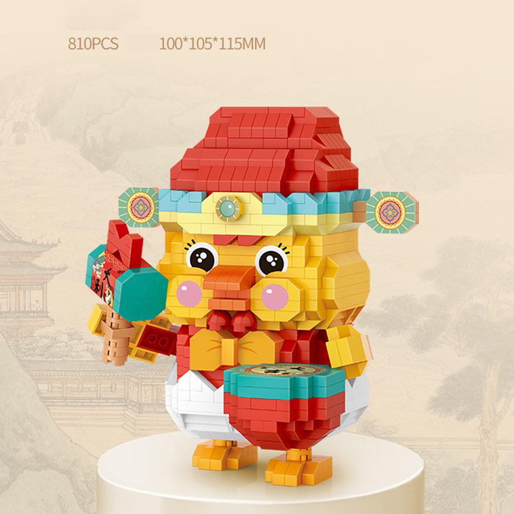 Lovely Animation Animal Figures Micro Diamond Block Build Construction Brick China Culture Doll Model Nanobricks Toys For Gifts