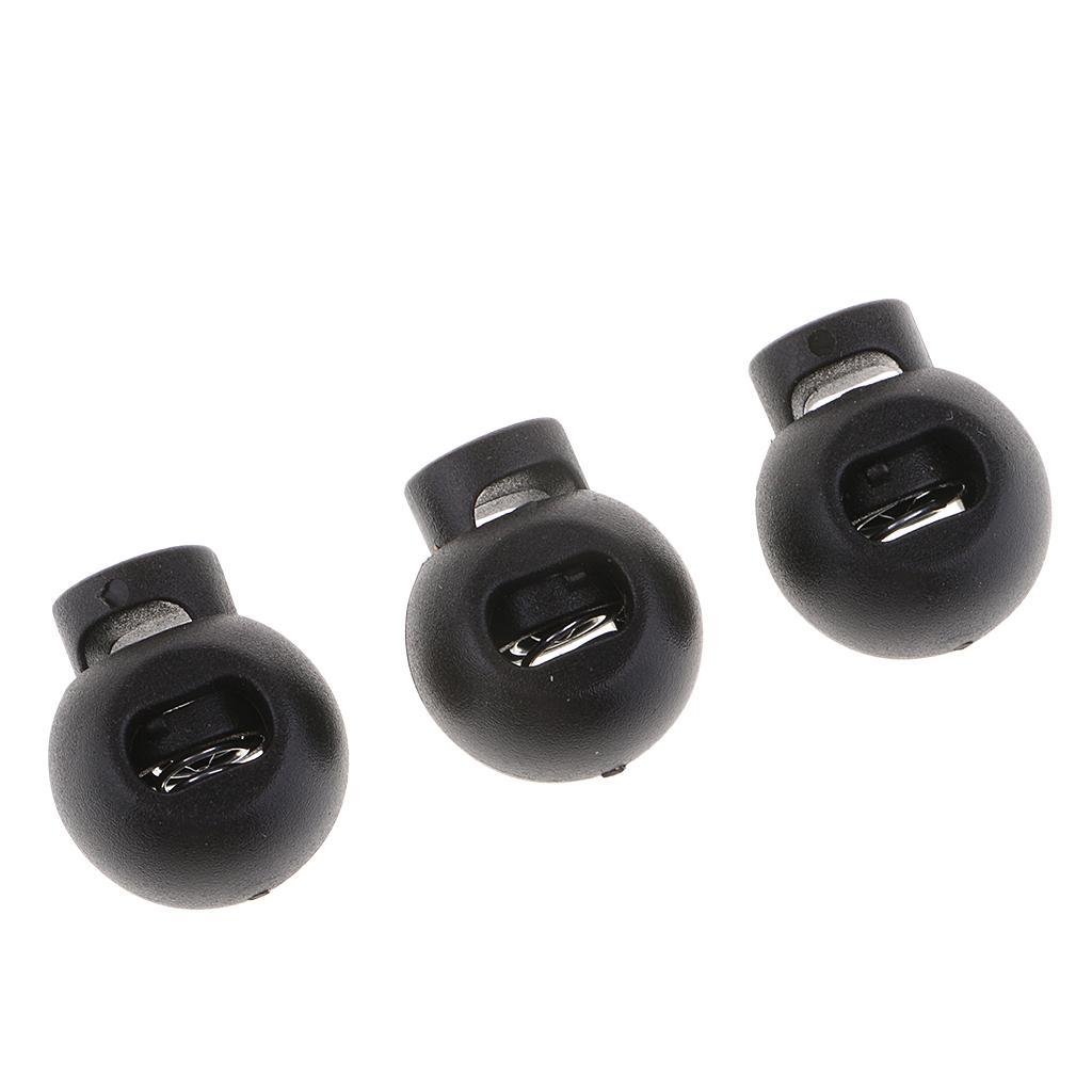 Single Hole Plastic Toggle Cord Lock Spring Stop Durable Stoppers for Clothing Luggage Shoelace Tent