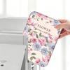 Floral Vanity Mirror Standing Compact Mirror Portable Desktop Makeup Mirror  for Student Dormitory