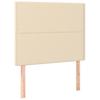 Box Spring Bed with Mattress Cream 90 x 200 cm Fabric