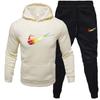 Mens Tracksuit Set Long Sleeve Hoodie Sweatshirt Sweatpants Casual Sportswear Youth Fashion