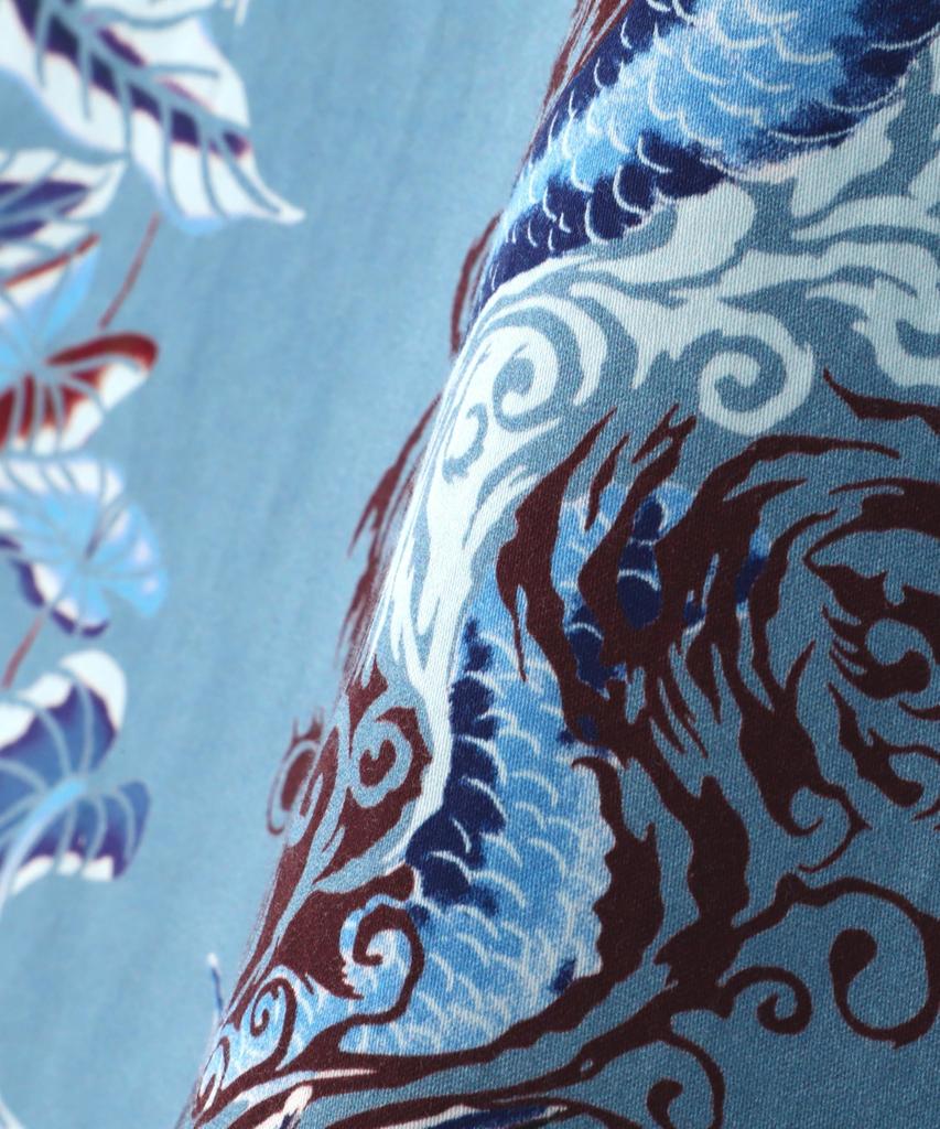 AVIREX Aloha Shirt Dragon Rise Size M Blue (WEB&DEPOT Exclusive) Men's (110cm) 783-5123024