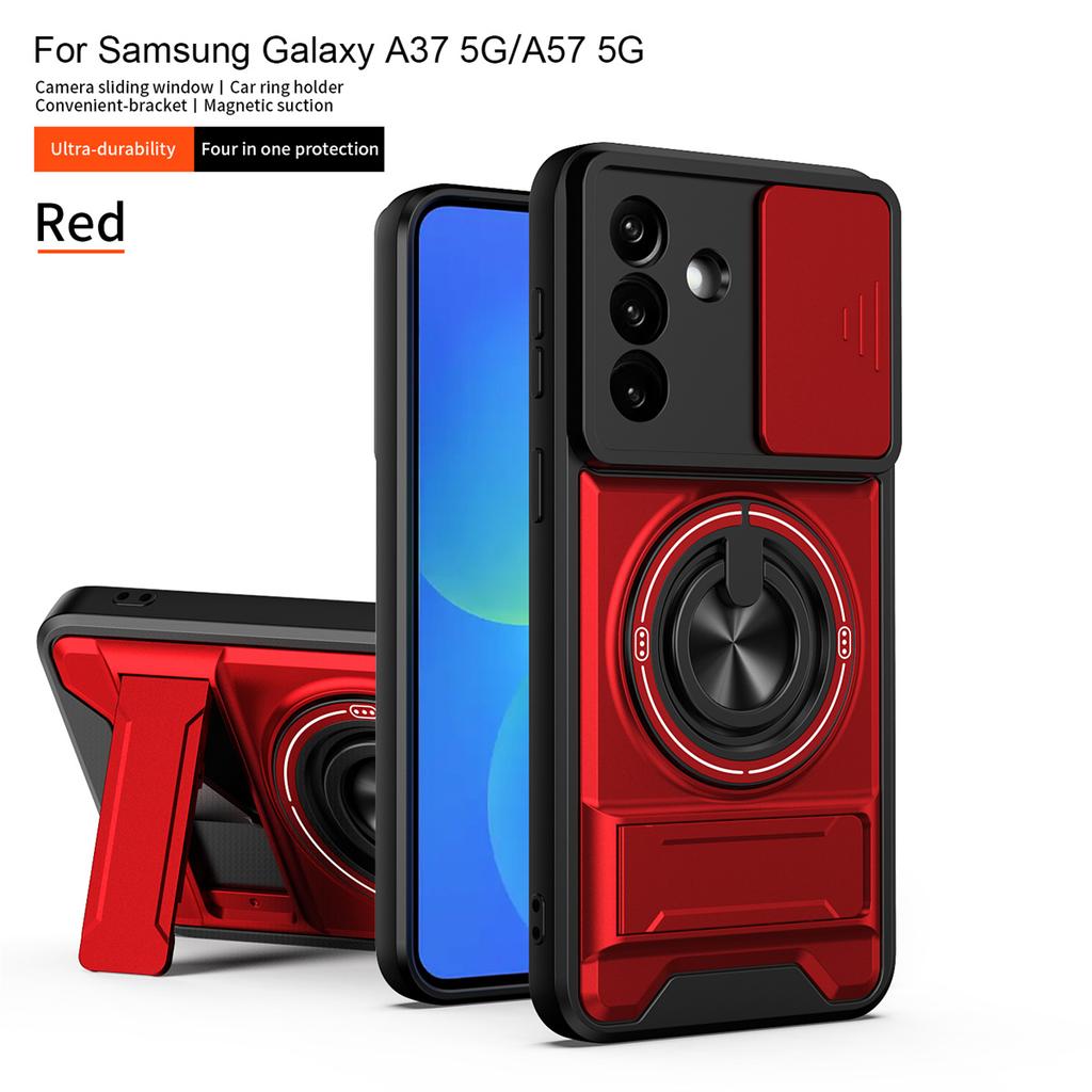 Phone Case for Samsung Galaxy A37 A57 A17 A07 A56 A36 A26 A16 A06 A05 A05S A55 A35 A15 Magnetic Holder Lens Protection Cover