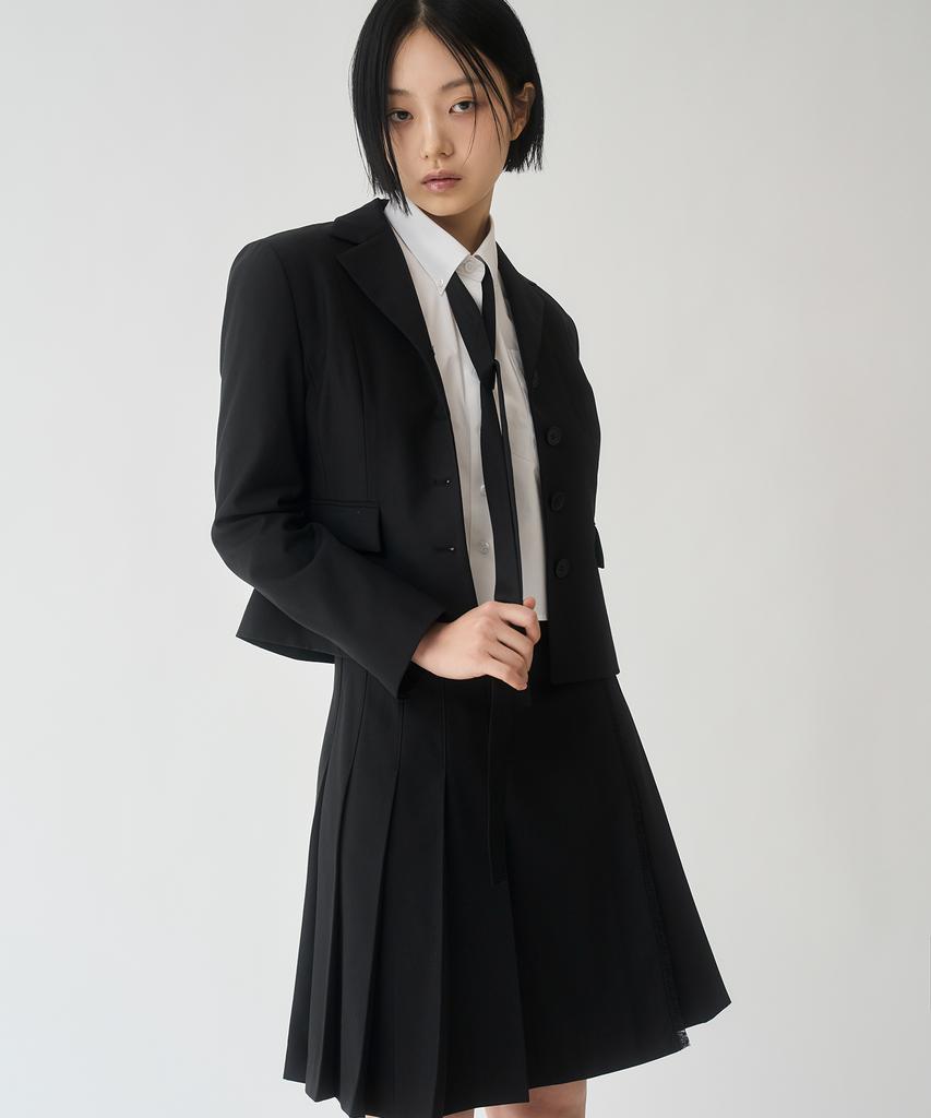 Yusim Pleated Wool Kilt Skirt