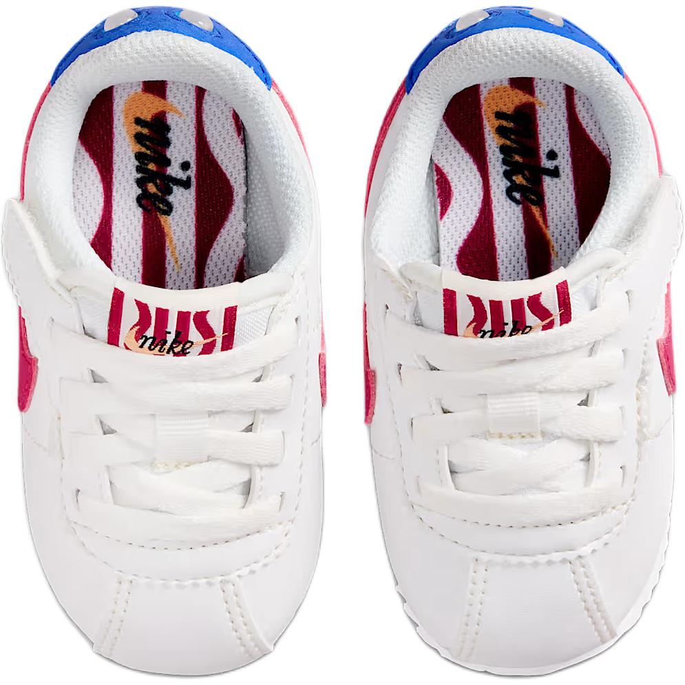 New Nike Cortez EasyOn Abrasion Resistant Low Top Toddler Shoes White Infant And Toddler IH7659-100