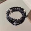 Quartz Agate Bead Natural Stone Beaded Bracelet Lava Rock Tiger Eye Black Onyx Crystal Women Men Yoga Healing Chakra Jewelry