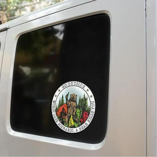 Bear Attack Vinyl Sticker for Car, Truck, Van, or Laptop