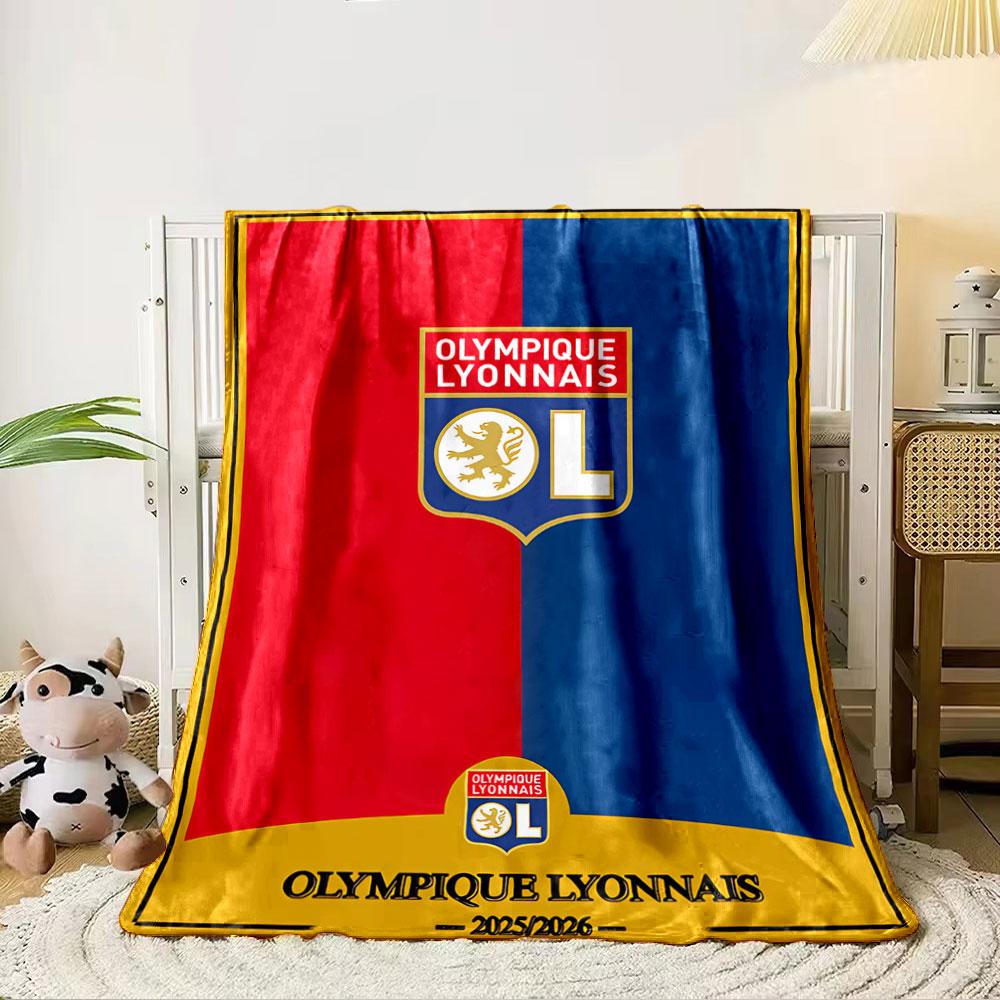 Olympique Lyonnais Blanket for all seasons blanket lunch break throw gift