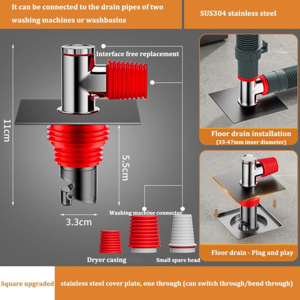 Stainless Steel Floor Drain Cores Efficient Drainage Shower Drain Cover Floor Strainer  Garage