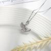 S925 Sterling Silver Ginkgo Leaf Choker Necklace for Women, Minimalist Hollow Pendant, Delicate Sweet Design