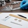 5pcs Stainless Steel Feeler Gauge Silver Metric Gap Measuring Tool  Gap Measurement