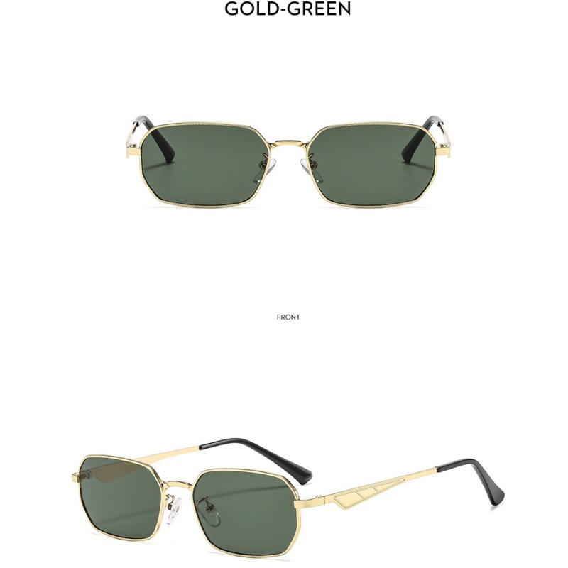 Women's sunglasses, fashionable metal square sunglasses, men's and women's driving sunglasses.