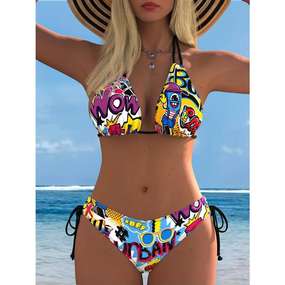 Sexy Zweiteiliges Bikini-Set, Sommer Damen Strand Badeanzug Bademode Dessous