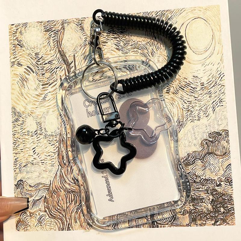 Creative Design Kpop Pocard Holder Transparent Card Holder Keychain Po Sleeves Bus Card Student Card Case Po Protector