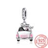 925 Silver Romantic Love Story Charm Pendant for DIY Bracelet Couple Engagement Jewelry Gifts for Her