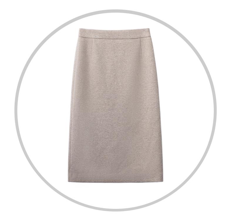 Woolen High-Waist A-line Midi Skirt for Women - Spring/Autumn 2025 Collection