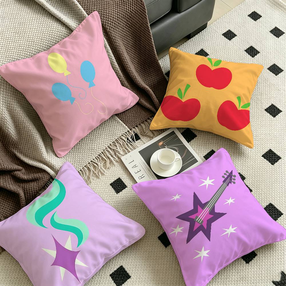 M-My-L-Little-P-Pony Pillow Cover for Bedroom Room and Living Room Sofa Decorative Cushion Cover