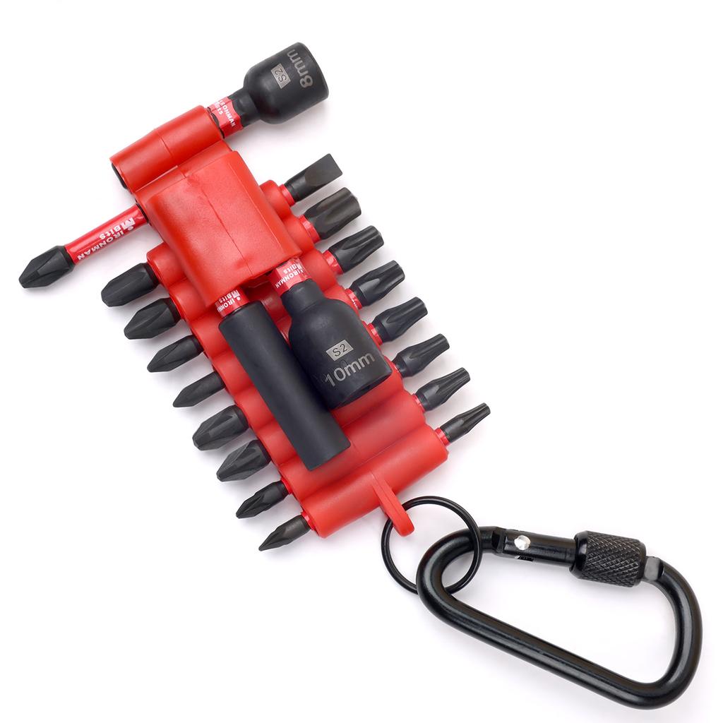 20pcs Electric Screwdriver Head Set Phillips Pozi Slotted Plum Blossom Screwdriver Bit Set S2 Steel Impact-resistant Storage Set