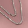 European and American Jewelry 925 Silver Plated 50-60CM 4MM Round Box Necklace