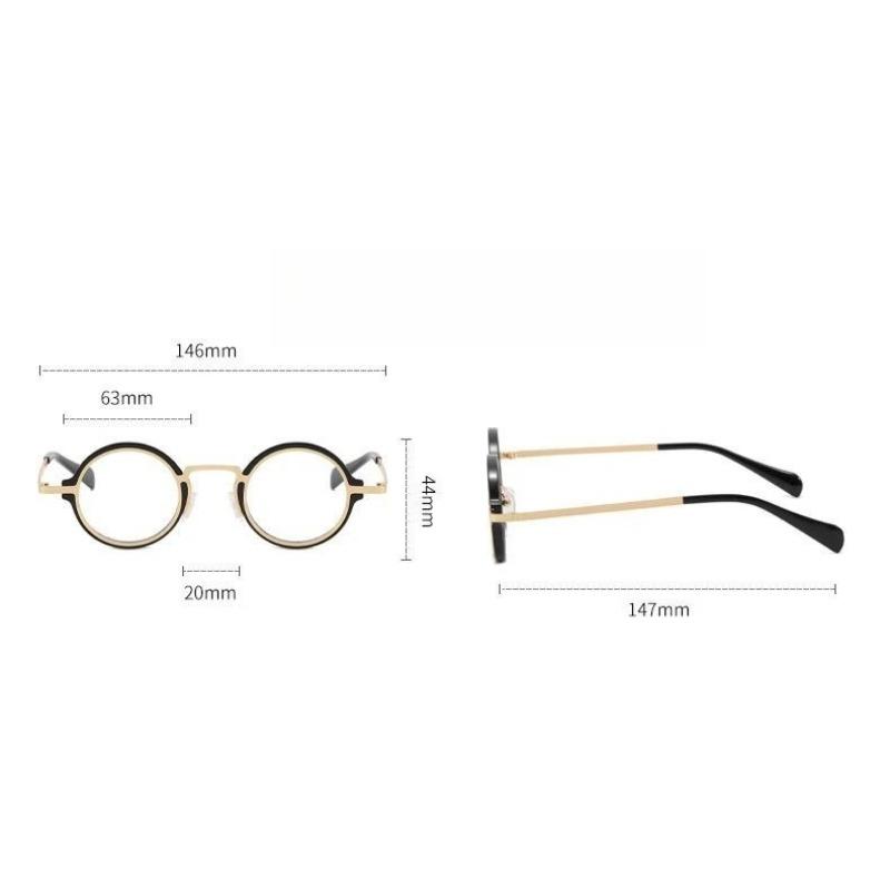 Trendy Round Frame Glasses New Vintage Women Men Small Frame Blue Light Blocking Eyeglasses Designer Luxury Eyewear