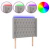 VidaXL LED Headboard Bedroom Furniture Single Bed Accessory Headboard Interior Light Grey 3124366