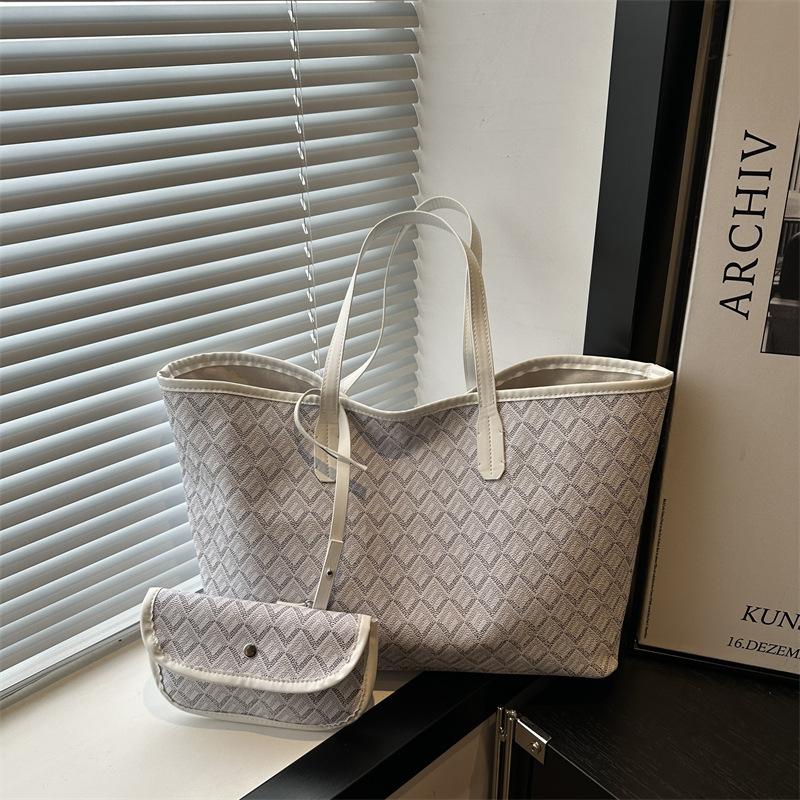 

Korea Dongdaemun Dog Tooth Bag 2025 New Vegetable Basket Large Capacity Mommy Bag Graffiti Tote Bag