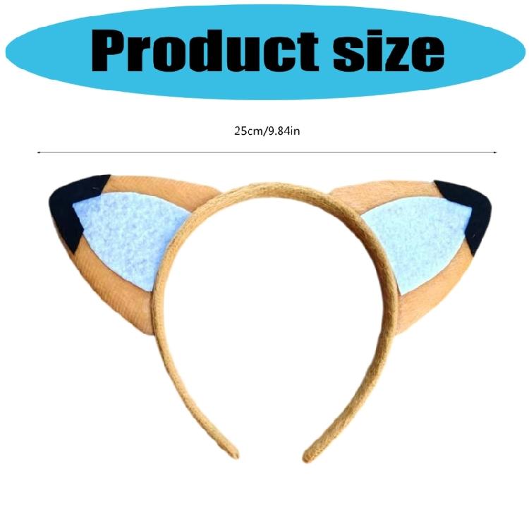 Cow/Foxes Ears Headband,Bows Tie Tail Cow/Foxes Costume Accessories Halloween Cosplay Costumes for Kids Boys Girls