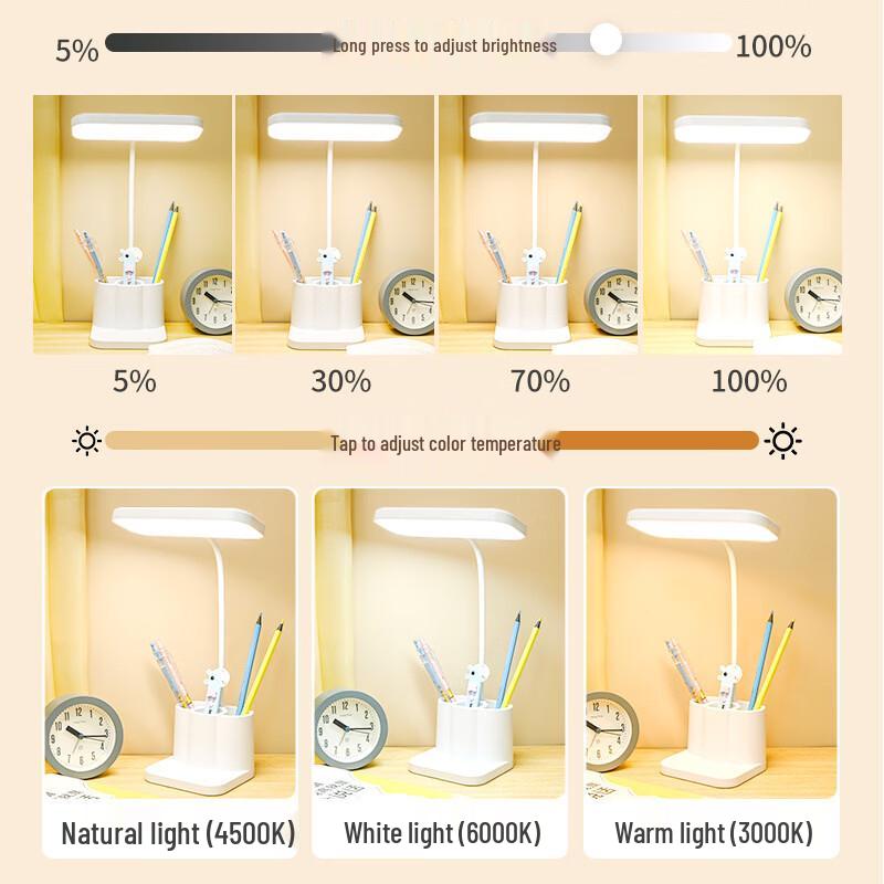 Oenyled Rechargeable Desk Lamp with Pen Holder