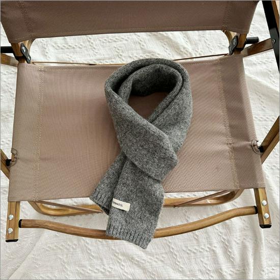 Solid Color Wool Winter Neck Gaiter: Warm, Windproof, Trendy Knit Scarf for Girls and Boys