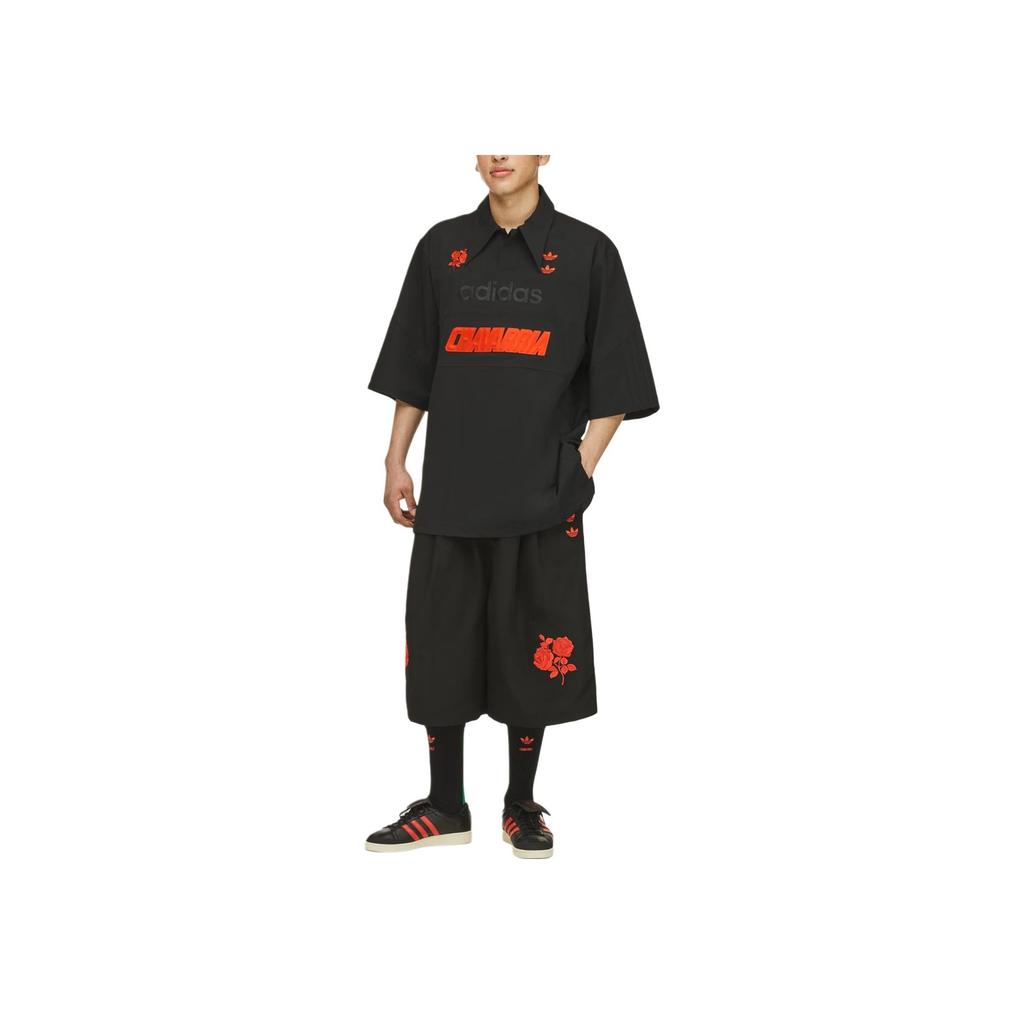 adidas x Willy Chavarria Logo Polo Shirt Black Men Tops JV8848