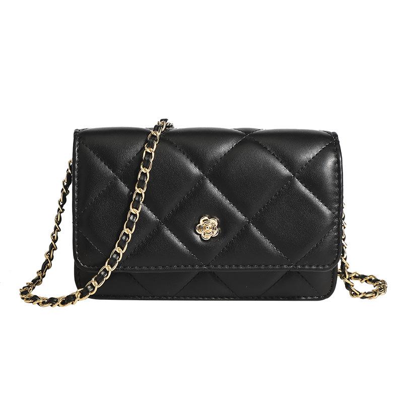 2023 Classico Camelia Diamante Catena Messenger: Versatile Borsa a Spalla Unica Quadrata Piccola Squisita di Alta Gamma