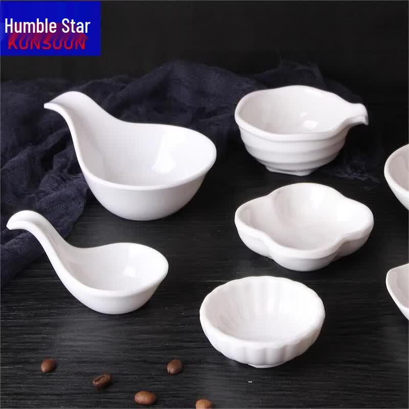 Qianxing A8 White Melamine 3-Compartment Serving Dish Set