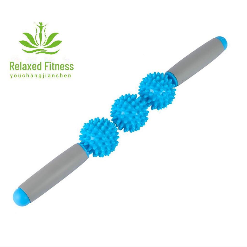Hedgehog Massage Roller: Yoga Fitness Stick with Thorn Balls for Muscle Relaxation (3 or 5 Ball Options)