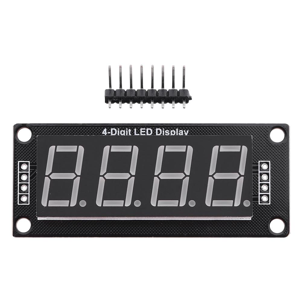 C# 0.56 Inch LED Board TM1637 Driver 4-Digit Multicolors for Arduino (Red)