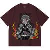 230 Gsm 100% Cotton Demon Slayer V116 Tanjiro Print Unisex Heavy Cotton T Shirt
