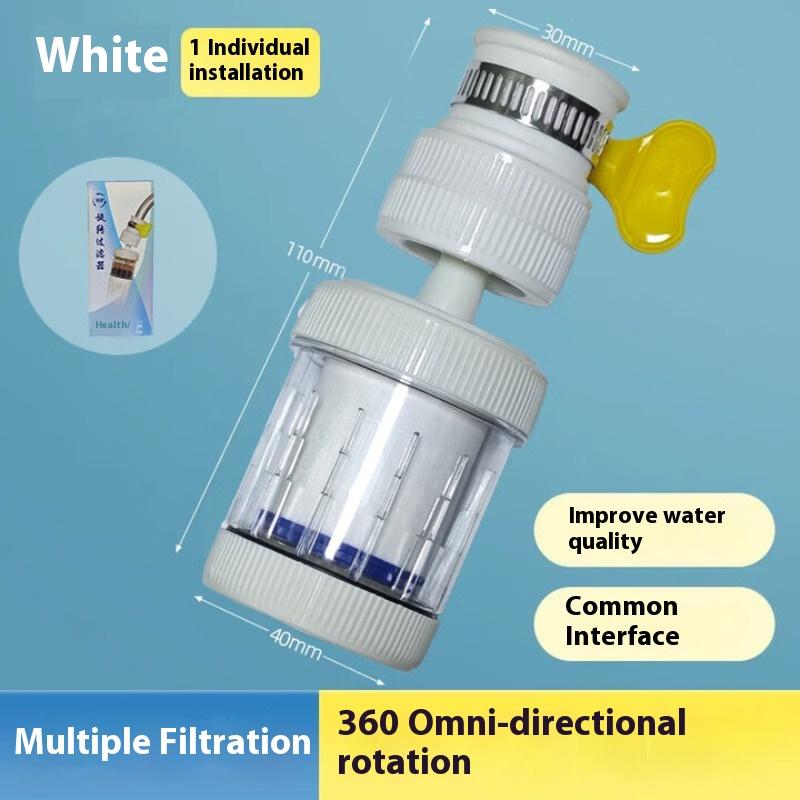 360 ° Rotation Household Tap Water Rotatable and Retractable Universal Water Filter Purifier Splash-proof Artifac Home Kitchen