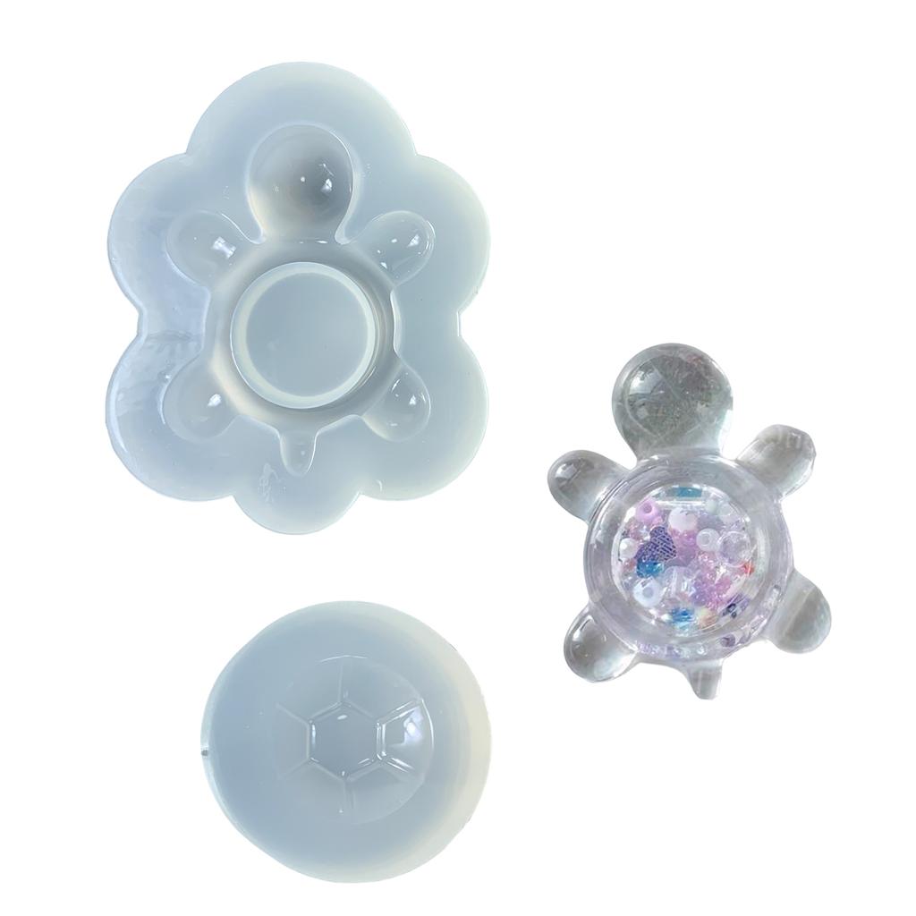 2Pcs Lovely Turtles Figurine Silicone Mold Set High Quality Sturdy Material Ideal for Crafting and Home Decors Projects