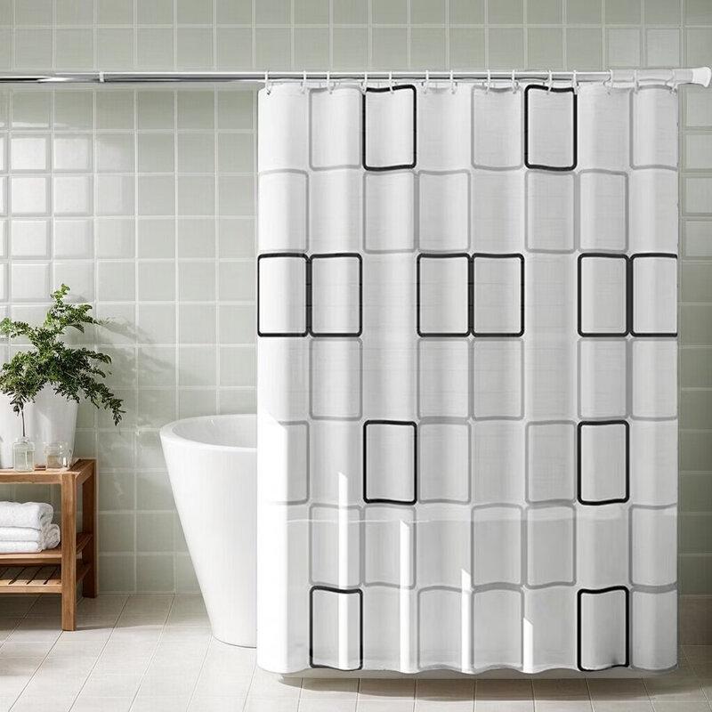 LIEI Punch-Free PEVA Waterproof Shower Curtain