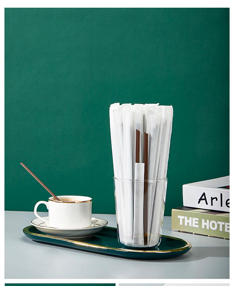 PLA Three-Hole Coffee Stirrer: Disposable, Individually Wrapped, Hot Drink Three-Pronged Straw.