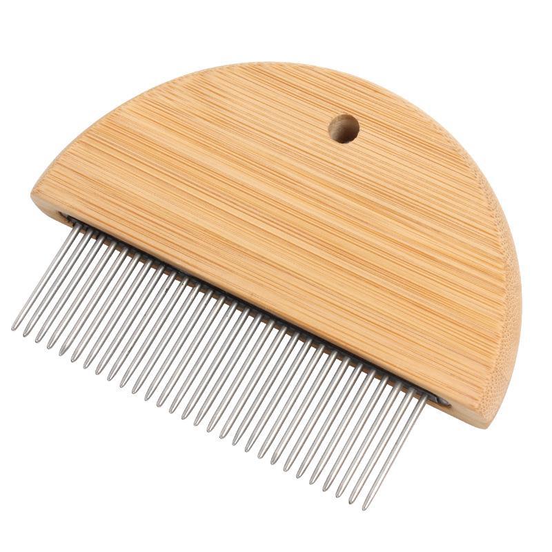 Pet Flea Comb: Wooden Grooming Tool for Cat and Dog Hair Removal