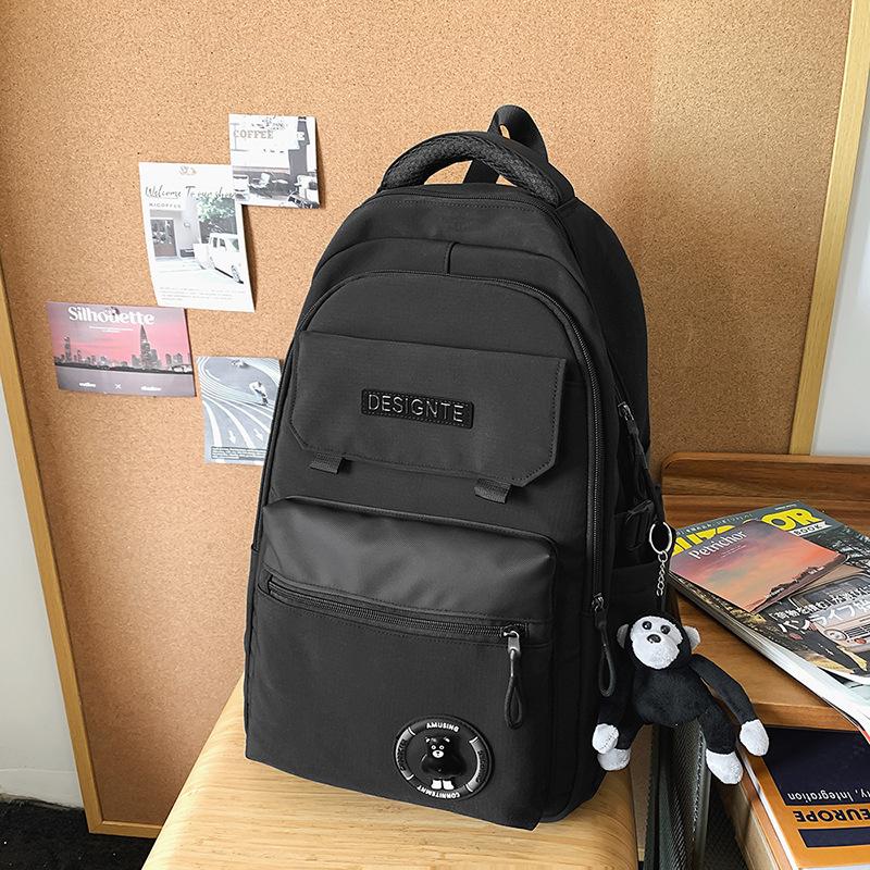 College Student Schoolbag Women's New Japanese Simple Travel Backpack Men's Junior High School High School Students Large-capacity Backpack