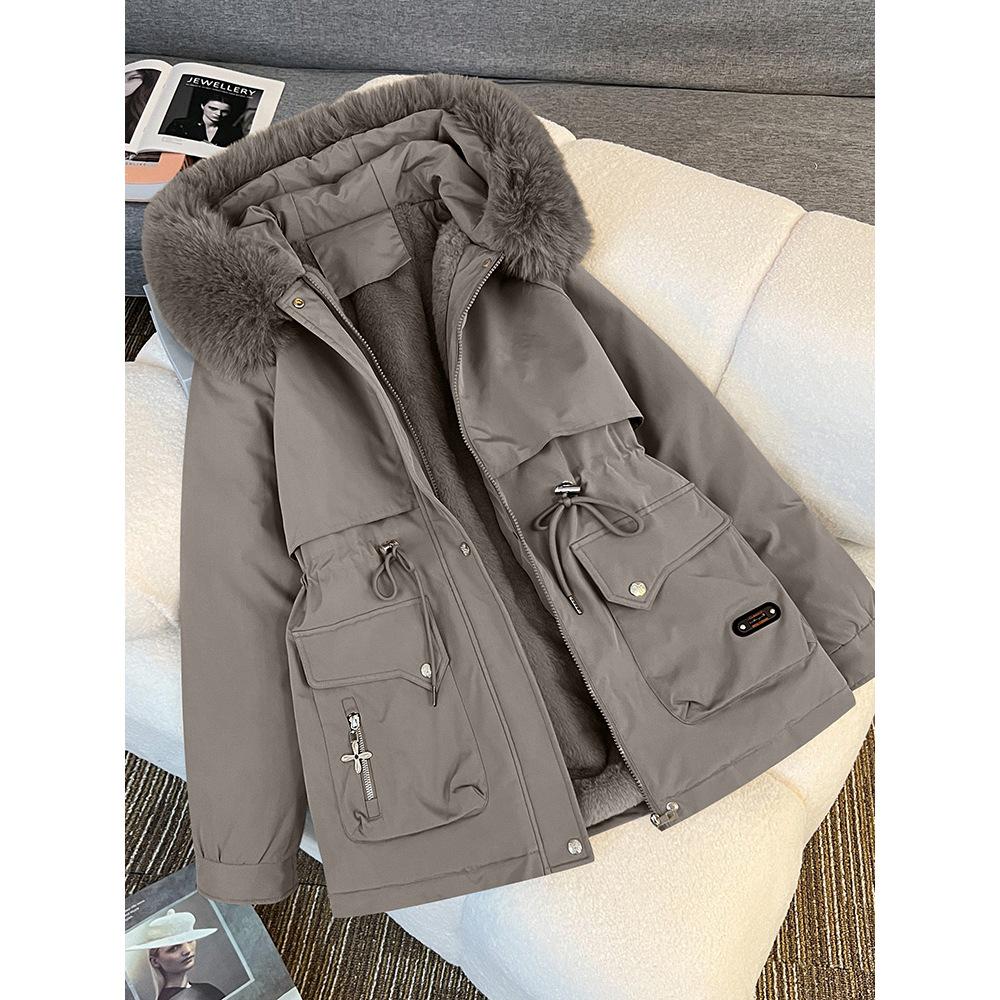 Women's Winter Parka 2025: Fleece-Lined, Thickened Cotton Padded Jacket for Ladies