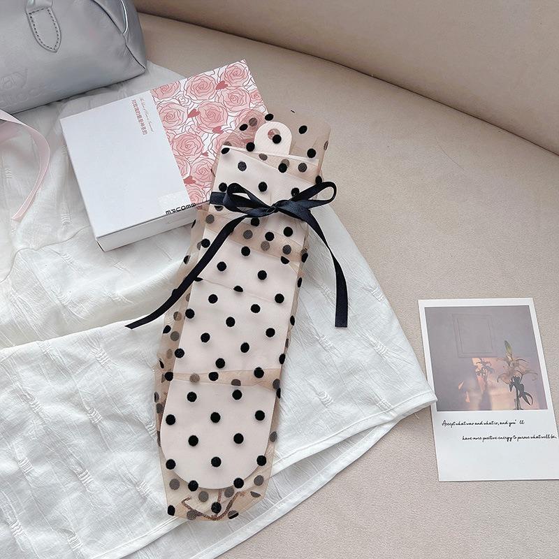 Meias femininas transparentes transparentes coloridas estrela verão ultrafinas nylon meias longas soltas mulheres meninas doces malha renda meias meias