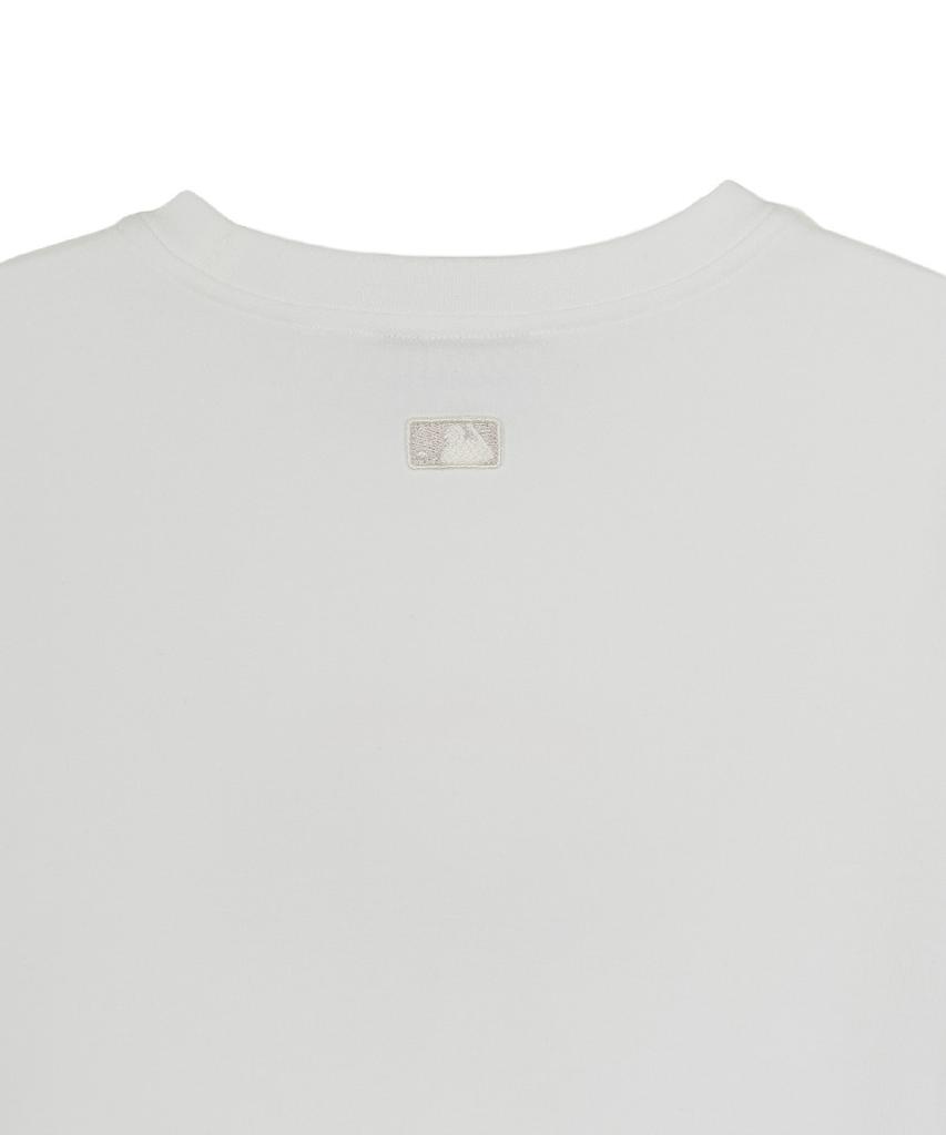 Emelbi Women'S Ribbon Graphic Slim Semi-Crop Short Sleeve T-Shirt Ny (White)