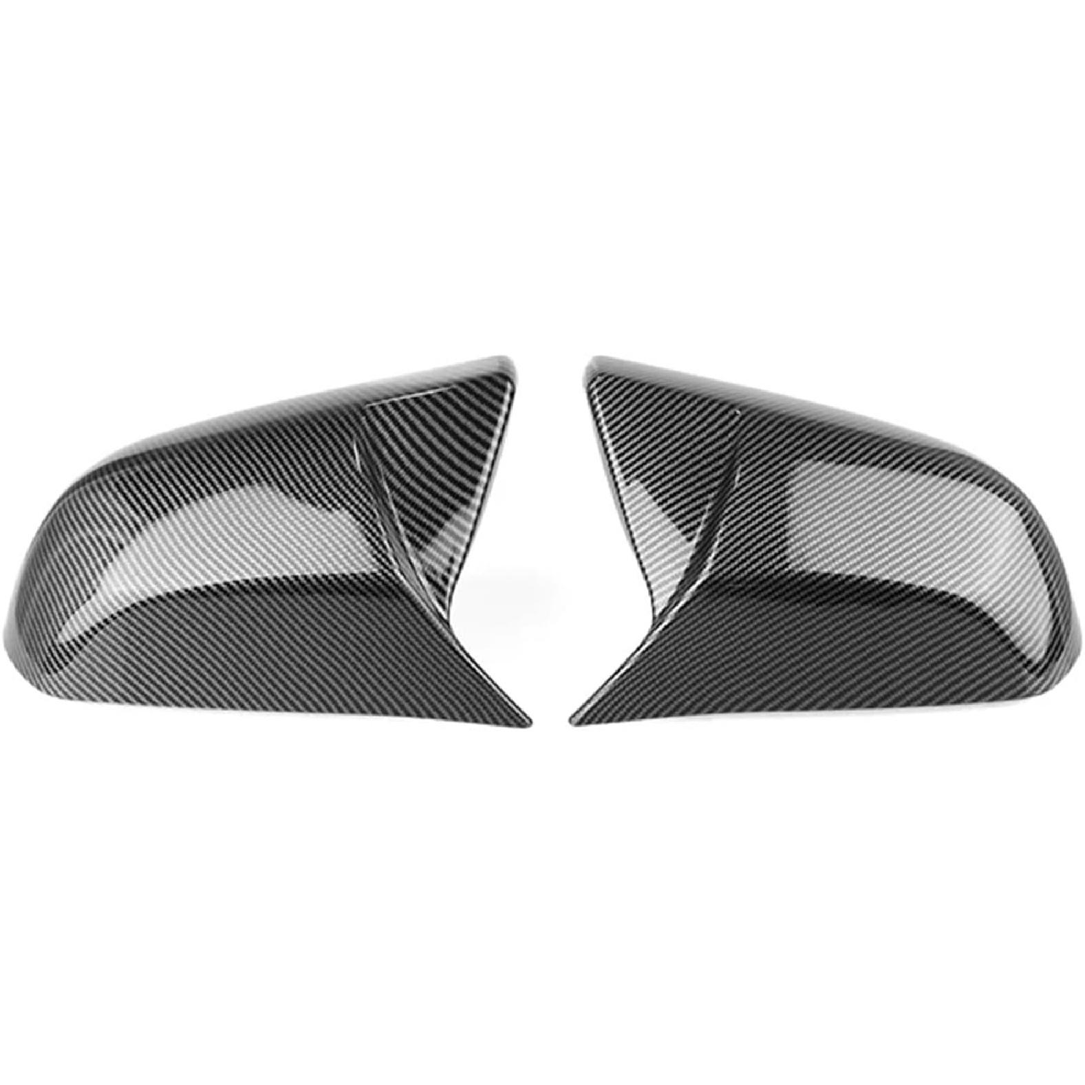 Mirror Cover Compatible For Cadillac CT4 ATS 2013-2024 Replacement Carbon Fiber Look/Gloss Black Rearview Cap(Carbon Fiber Look) Carbon Fiber Look