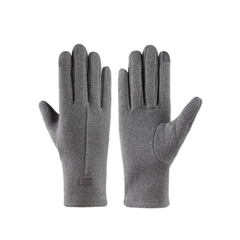 Gants d'hiver épais en peluche pour femmes, mode chaude en daim, gants d'extérieur pour dames, gants de conduite à écran tactile, mitaines de cyclisme de sport