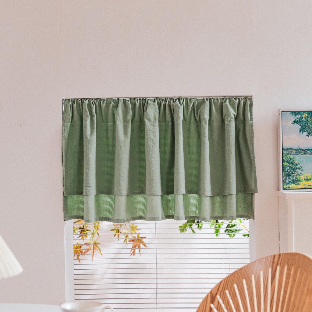 Boho Kitchen Cotton Short Curtain,Light Filtering Short Cafe Curtains Valances,For Laundry Living Room And Kitchen Decoration