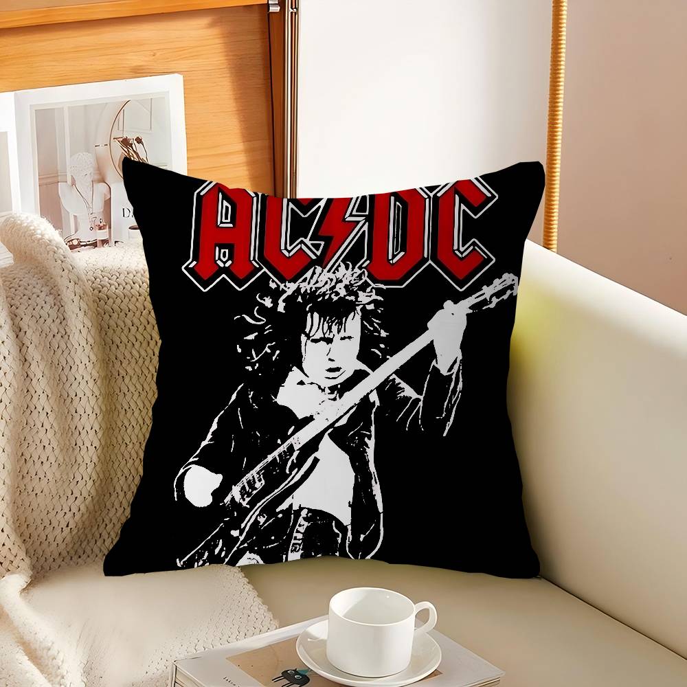 Music Art A-ACDC Pillow Gifts Home Office Furnishings Bedroom Sofa Car Cushion Cover Case 45x45cm