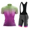 2026 Summer Breathable Cycling Suit Set  Women's   Road Cycling Knitwear Cycling Shirt Quick Drying UV Resistant Outdoor Cycling Bib New Racing Suit